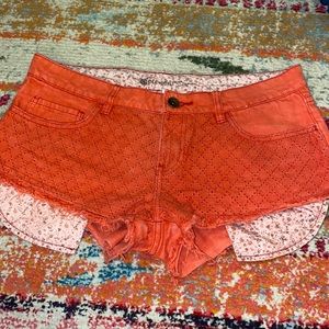 ELEMENT RED JEAN SHORTS